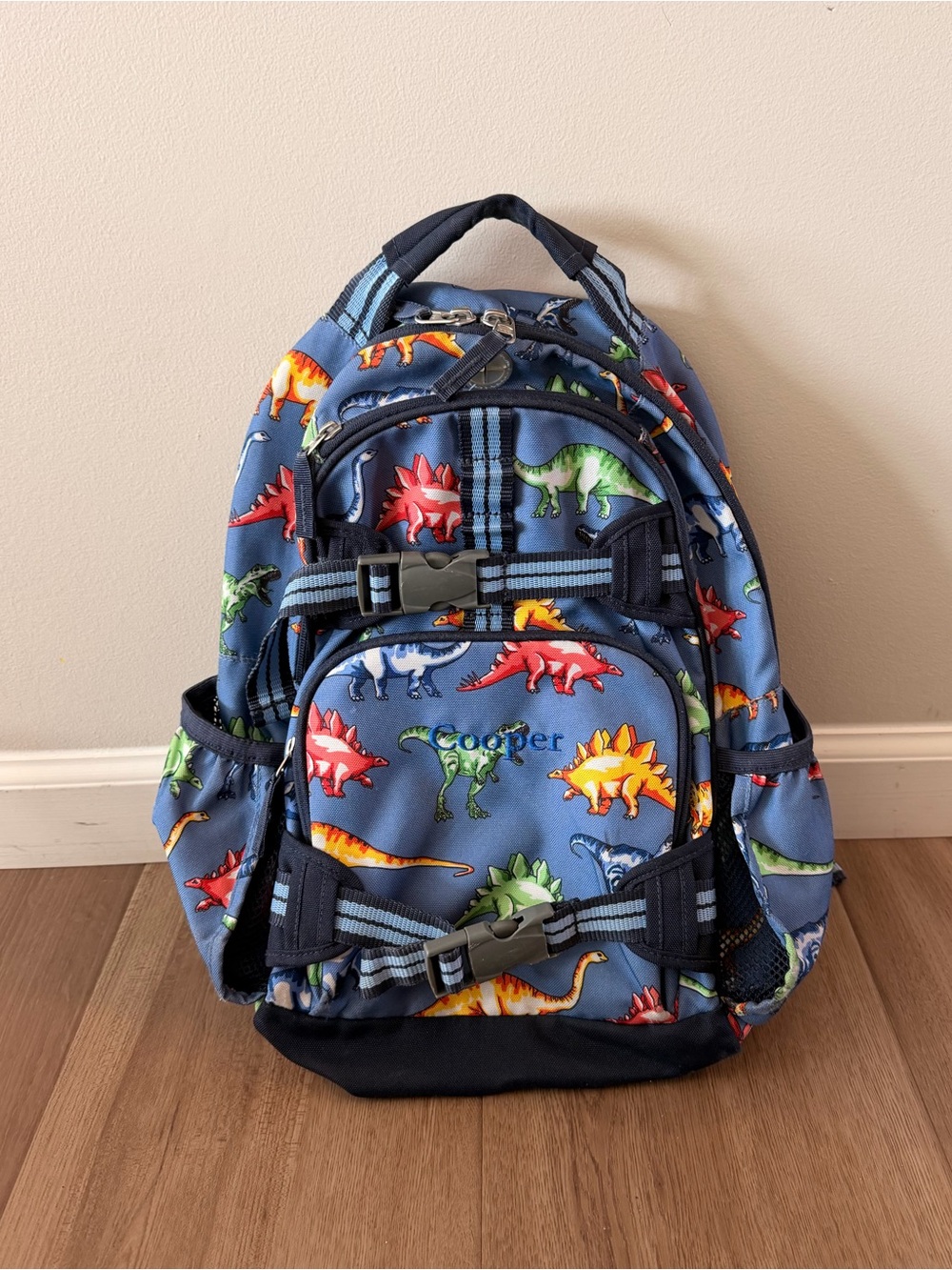 Pottery barn kids Blue multi Dino small Mackenzie Kids backpack